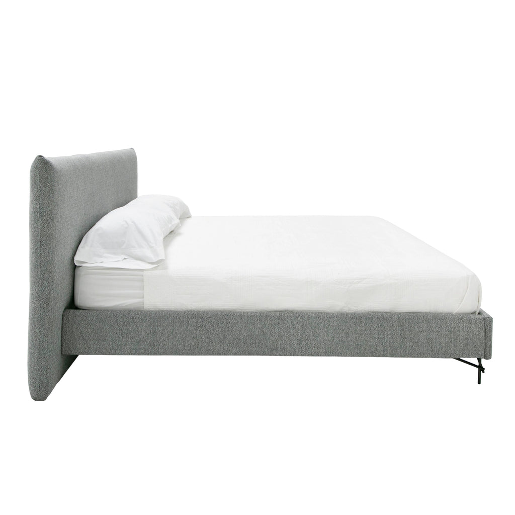 Aria - Italian Modern Grey Fabric Bed - Italian Modern Grey Fabric Bed