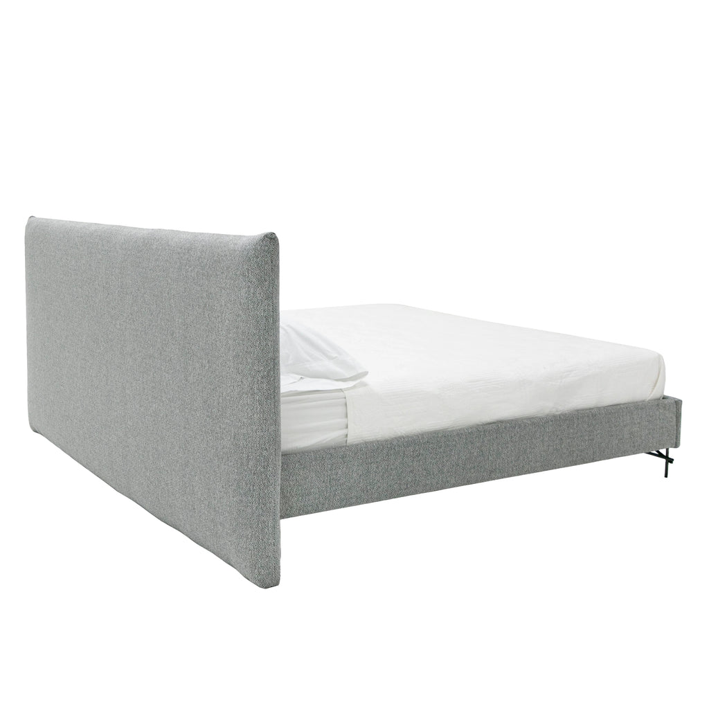 Aria - Italian Modern Grey Fabric Bed - Italian Modern Grey Fabric Bed