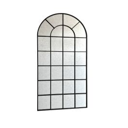 Grady - Industrial Antique Black Floor Mirror