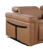 1126 Divanitalia 3-Piece Modular Power Reclining Sofa in Top Grain Italian Leather with 2 Power Recliners & Power Headrests