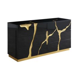 Aspen - Modern Black and Gold Dresser