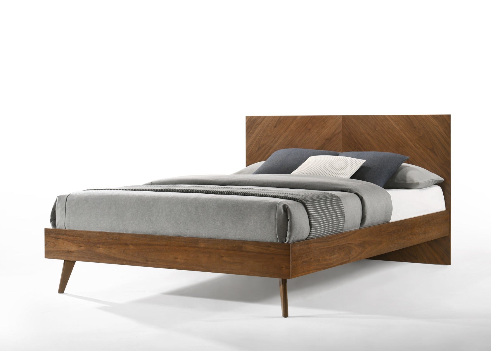 Kamela - Modern Walnut Bedroom Set - Modern Walnut Bedroom Set