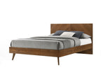 Kamela - Modern Walnut Bed - Modern Walnut Bed