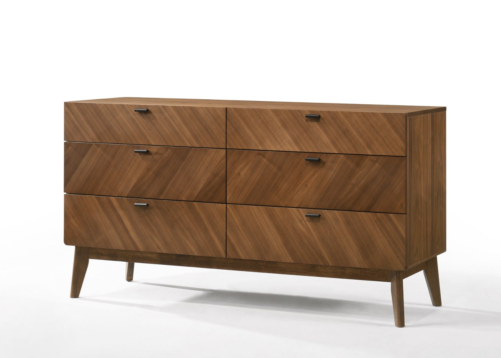 Kamela - Modern Walnut Bedroom Set - Modern Walnut Bedroom Set