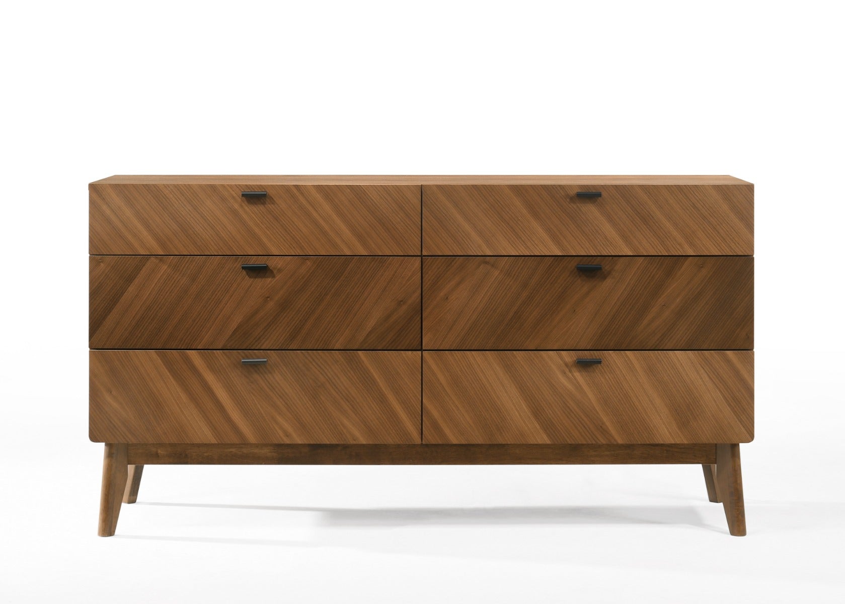 Kamela - Modern Walnut Bedroom Set - Modern Walnut Bedroom Set