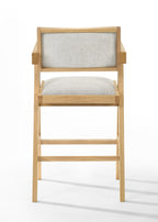 Fern - Modern Natural and Beige Counter Stool Set of 2