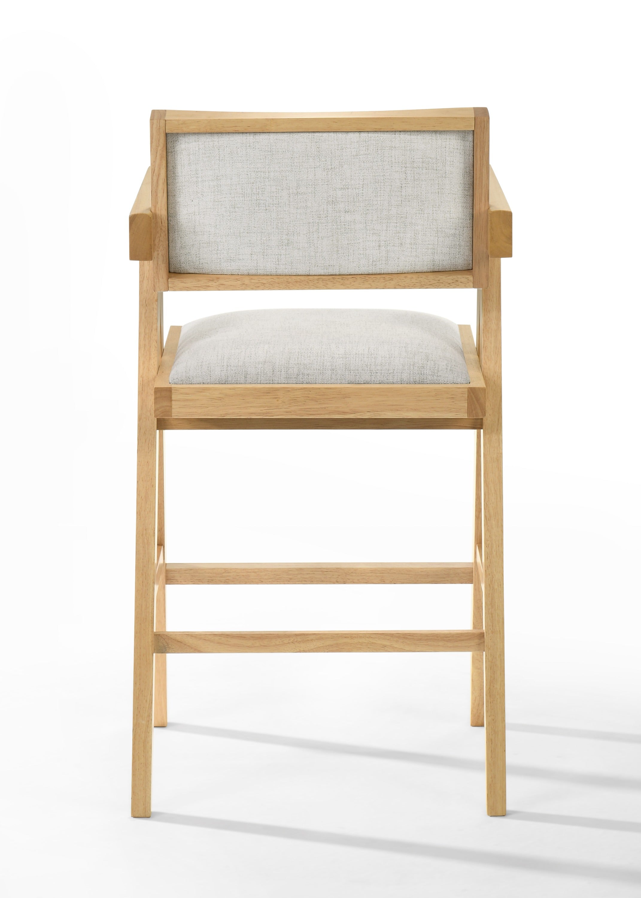 Fern - Modern Natural and Beige Counter Stool Set of 2