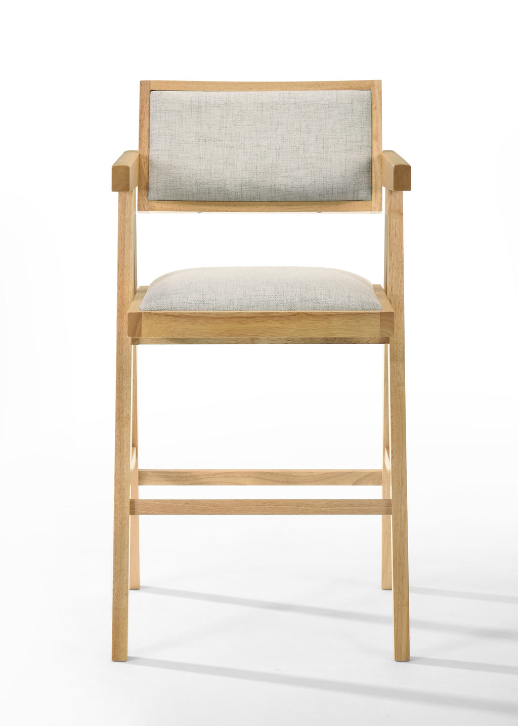 Fern - Modern Natural and Beige Counter Stool Set of 2