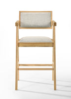 Fern - Modern Natural and Beige Counter Stool Set of 2