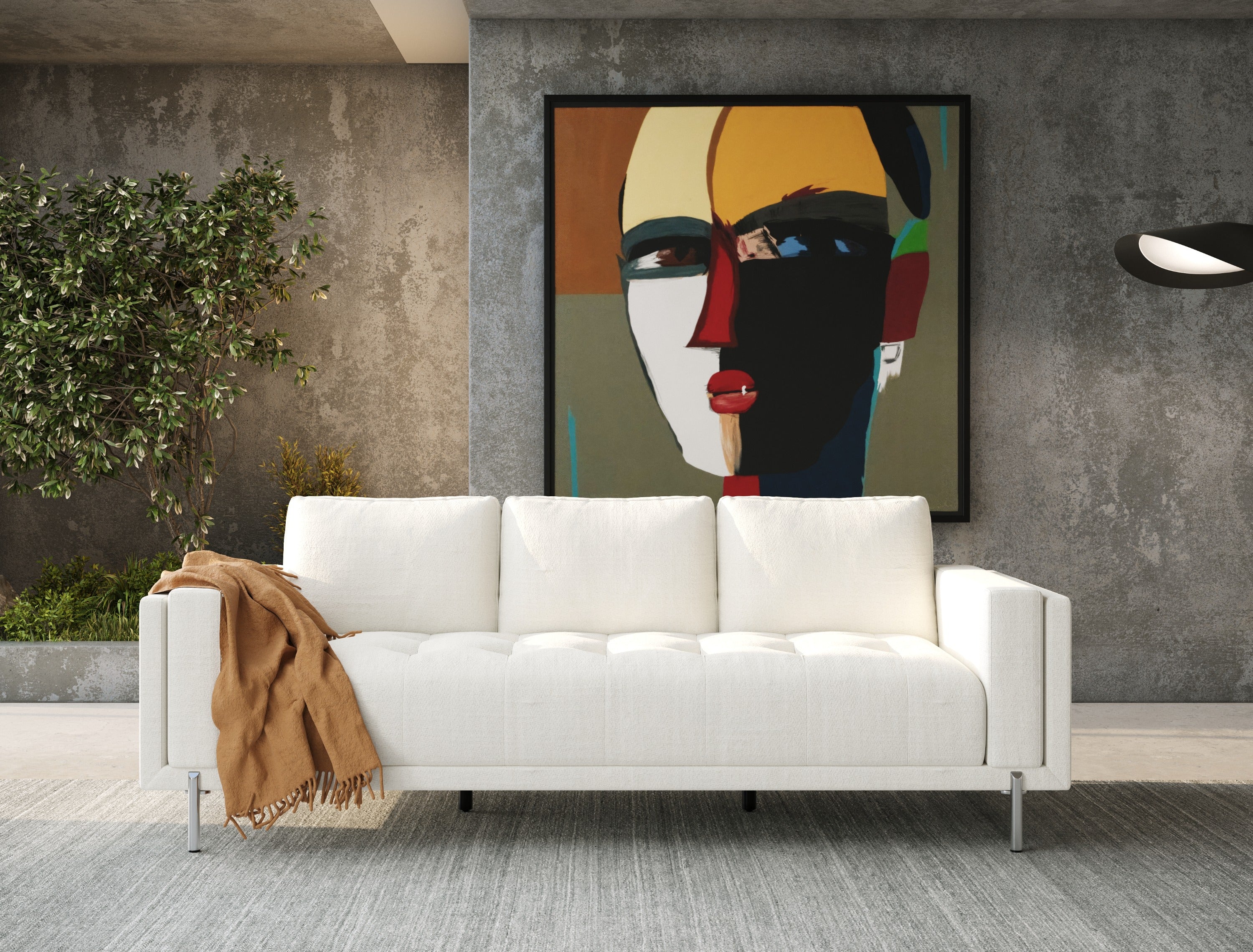 Divani Casa Schmidt - Modern Off White Fabric Sofa – Additional View
