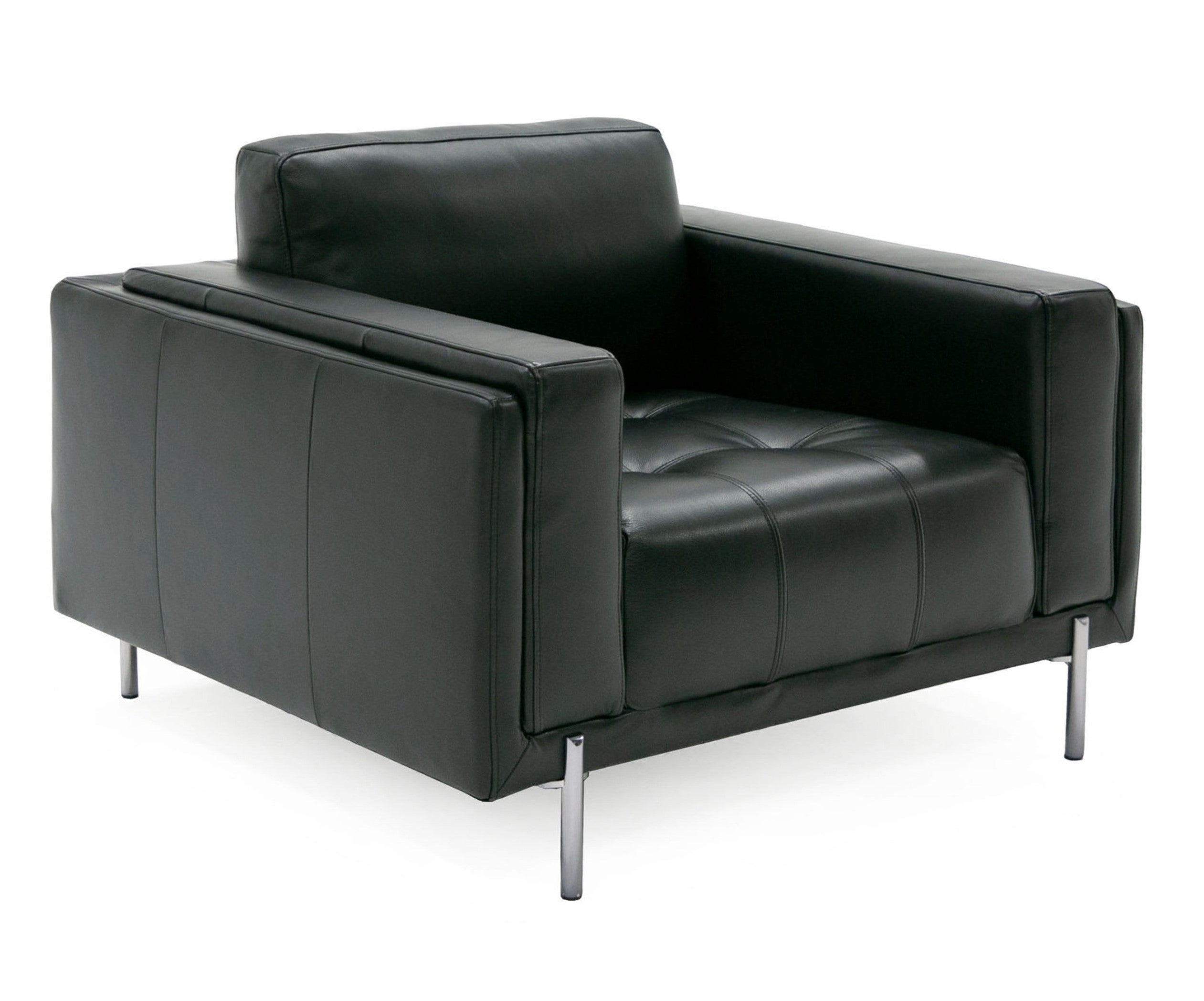 Schmidt - Modern Black Leather Chair