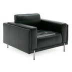 Schmidt - Modern Black Leather Chair