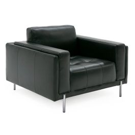 Schmidt - Modern Black Leather Chair