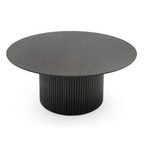 Rawlins Modern Mid Century Black Ash Round Coffee Table