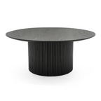 Rawlins Modern Mid Century Black Ash Round Coffee Table