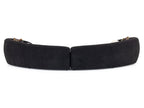Kilmer Modern Black Curved Fabric Sectional Sofa