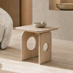 Osaka - Modern Faux Marble + Natural Ash End Table