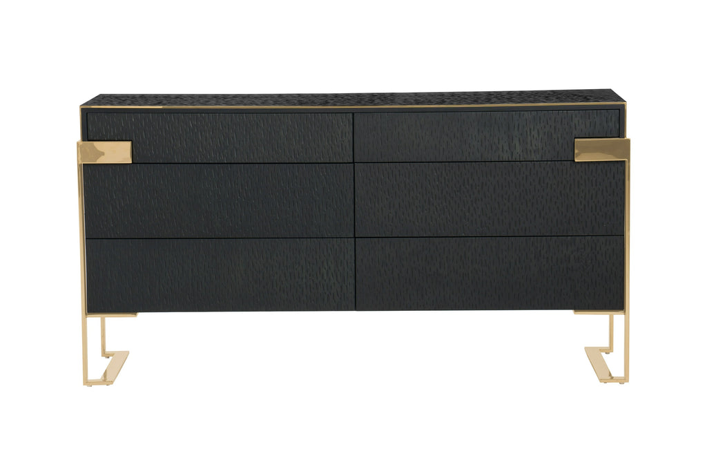 Rothsay - Modern Wenge + Gold Dresser