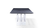 Inverness - Contemporary Black Oak + Acrylic Dining Table