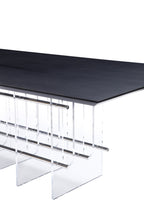 Inverness - Contemporary Black Oak + Acrylic Dining Table