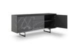 Hawick - Contemporary Dark Grey + Abstract White Paint Buffet