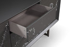 Hawick - Contemporary Dark Grey + Abstract White Paint Buffet