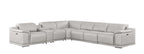 2679 7-Piece L-Shaped Power Reclining Sectional Sofa in Genuine Leather - 3 Recliners