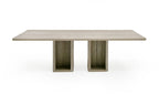 Roma - Modern Travertine Rectangular Dining Table