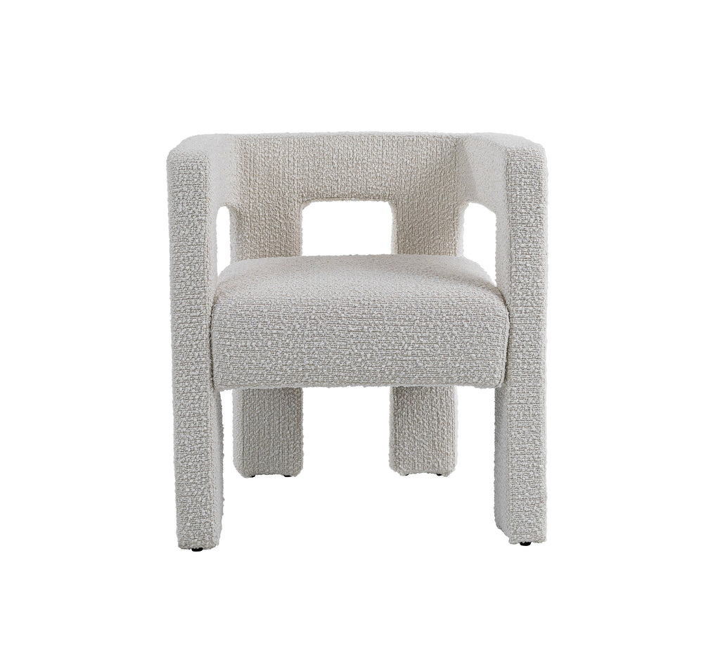 Drea - Modern White Fabric Dining Chair