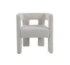 Drea - Modern White Fabric Dining Chair