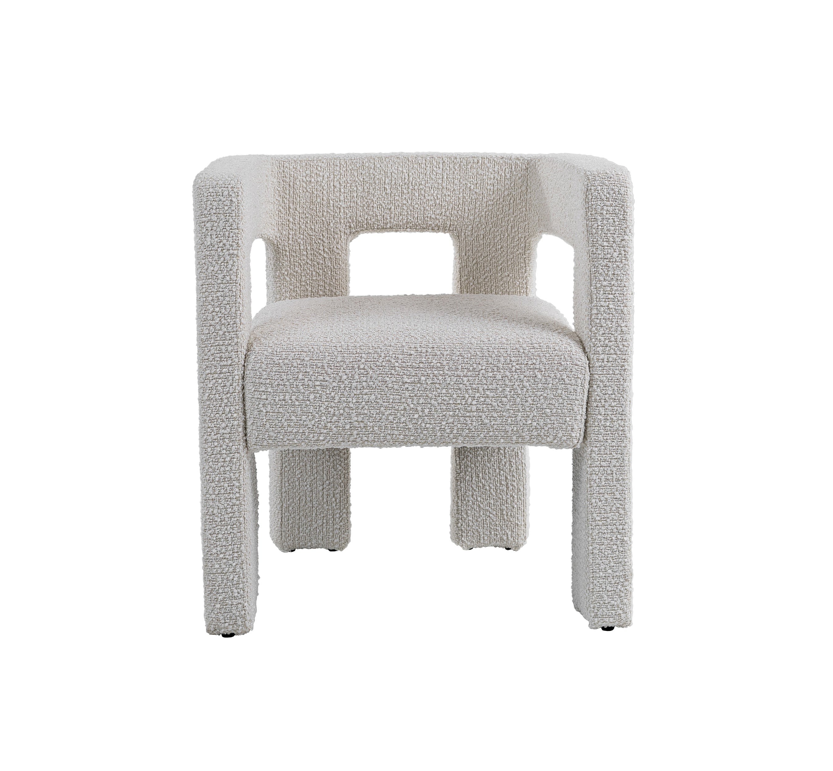 Drea - Modern White Fabric Dining Chair