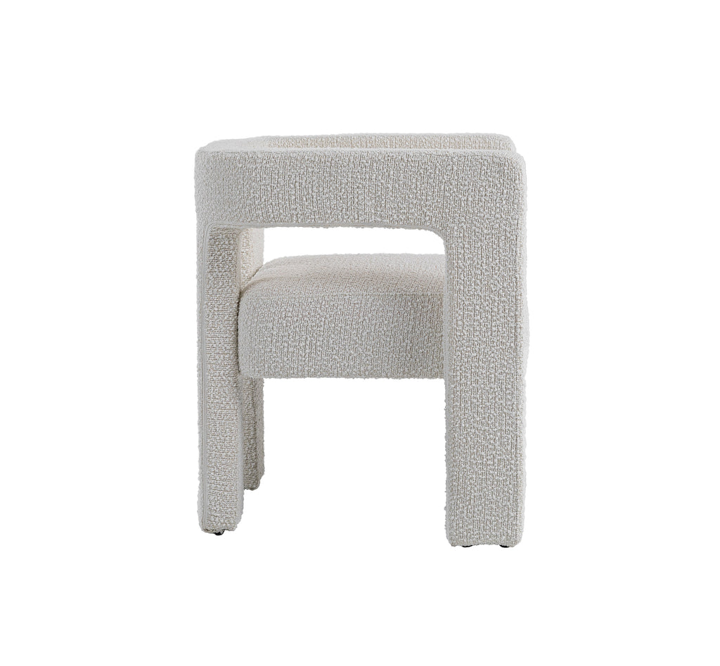 Drea - Modern White Fabric Dining Chair