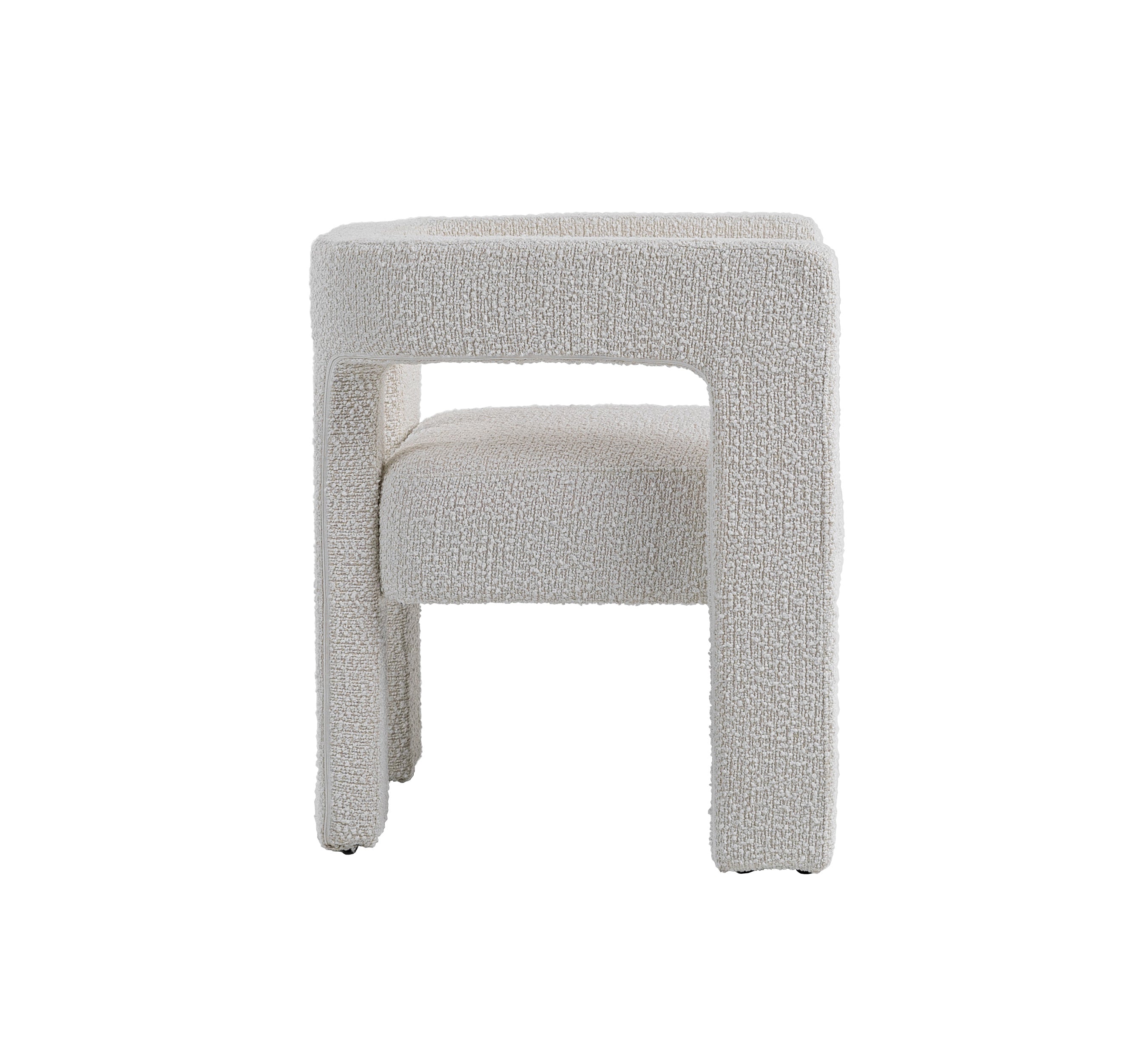 Drea - Modern White Fabric Dining Chair