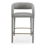 Faerron - Modern Grey Leatherette Counter Chair
