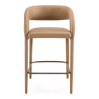 Faerron - Modern Tan Leatherette Counter Chair