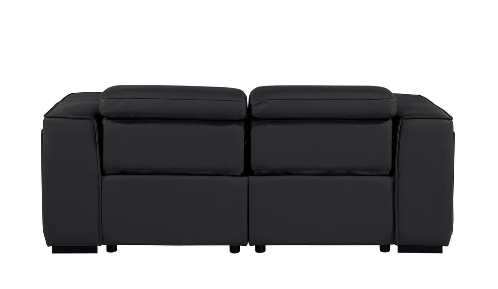 1224 Divanitalia 2-Piece Modular Power Reclining Loveseat in Top Grain Italian Leather with 2 Power Recliners & Power Headrests