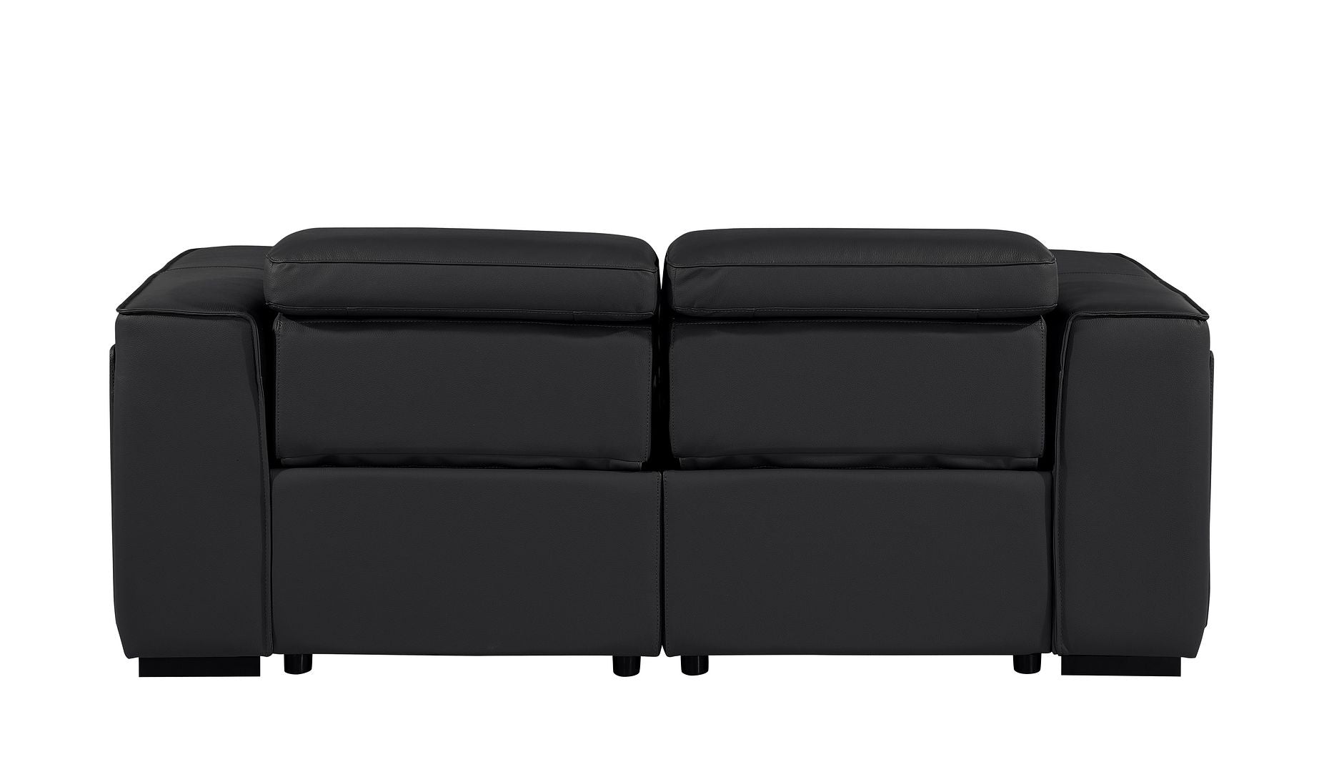 1224 Divanitalia 2-Piece Modular Power Reclining Loveseat in Top Grain Italian Leather with 2 Power Recliners & Power Headrests