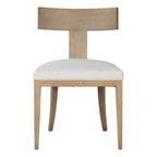 Fabien - Mid-Century Modern Beige Linen + Wood Dining Chair (Set of 2)