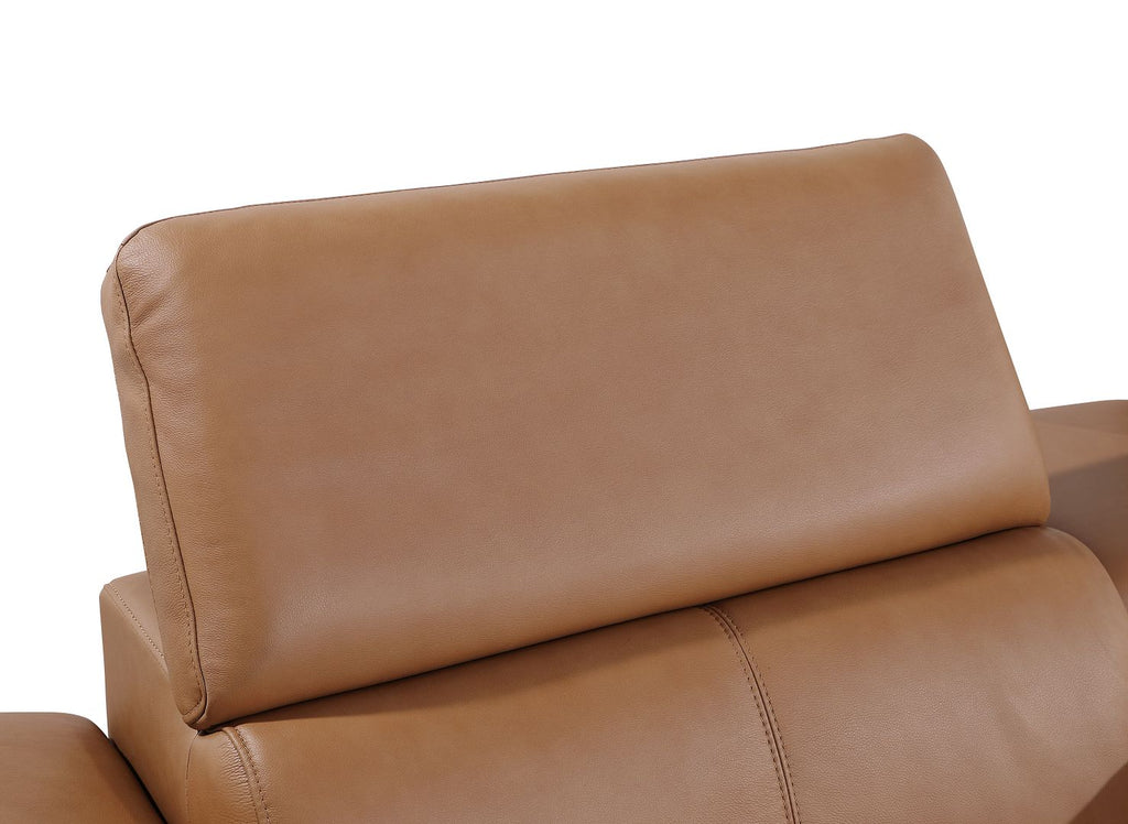 1246 Divanitalia 8-Piece U-Shaped Modular Power Reclining Sectional Sofa with 4 Power Recliners and Power Headrests - Top Grain Italian Leather