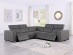 1208 Leather Reclining Set - Sofa & Loveseat with 4 Power Recliners