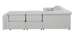 1126 Divanitalia 5-Piece L-Shaped Sectional Sofa in Top Grain Italian Leather with 3 Power Recliners & Power Headrests - Light Grey - SKU 1126-LT-GREY-SEC-5PC-3PWR-SECTIONAL-GROUP - view 6