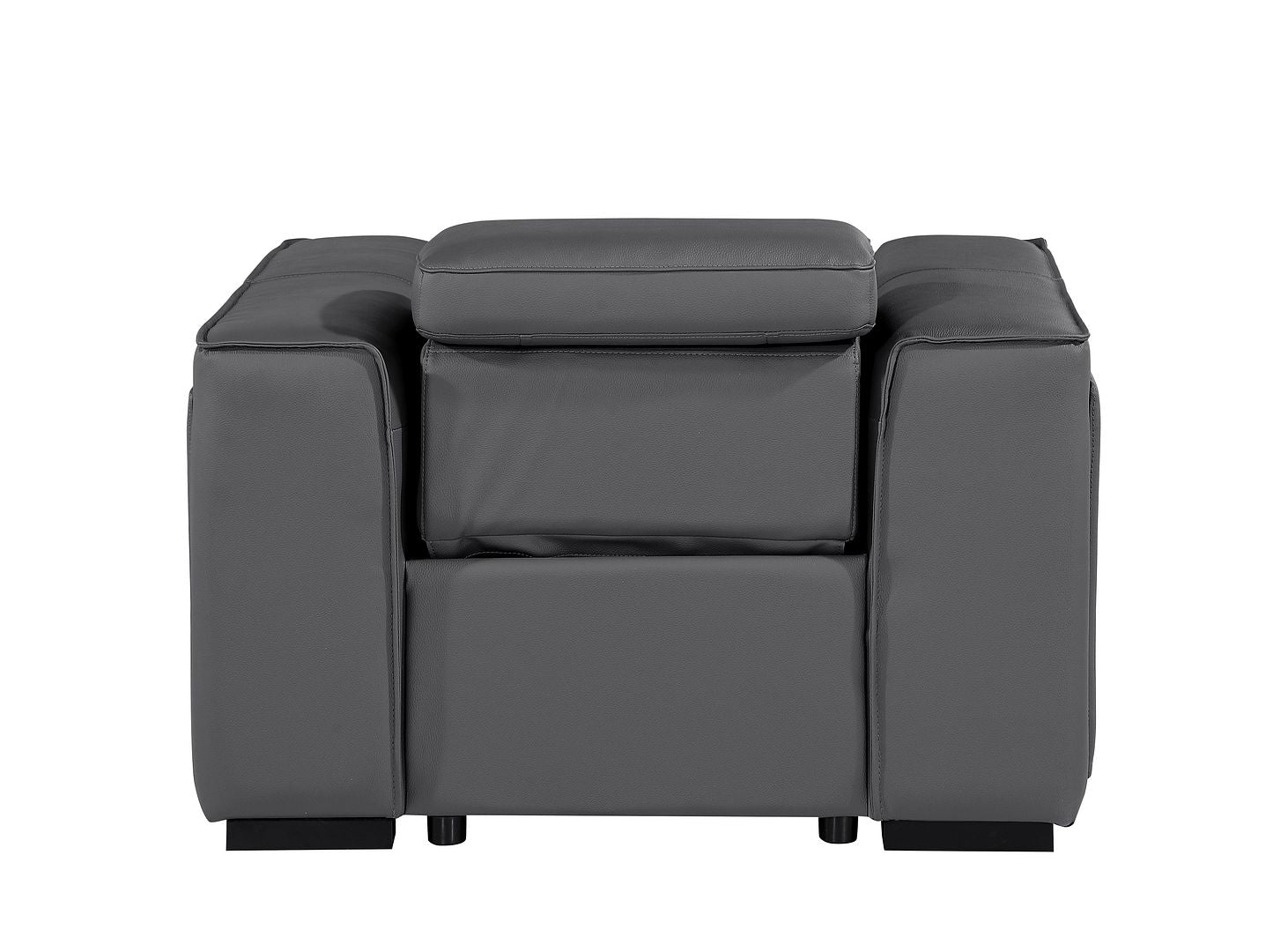 1126 Divanitalia Top Grain Italian Leather Power Reclining Chair with Power Headrests