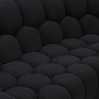 Yolonda - Modern Curved Black Fabric Chair