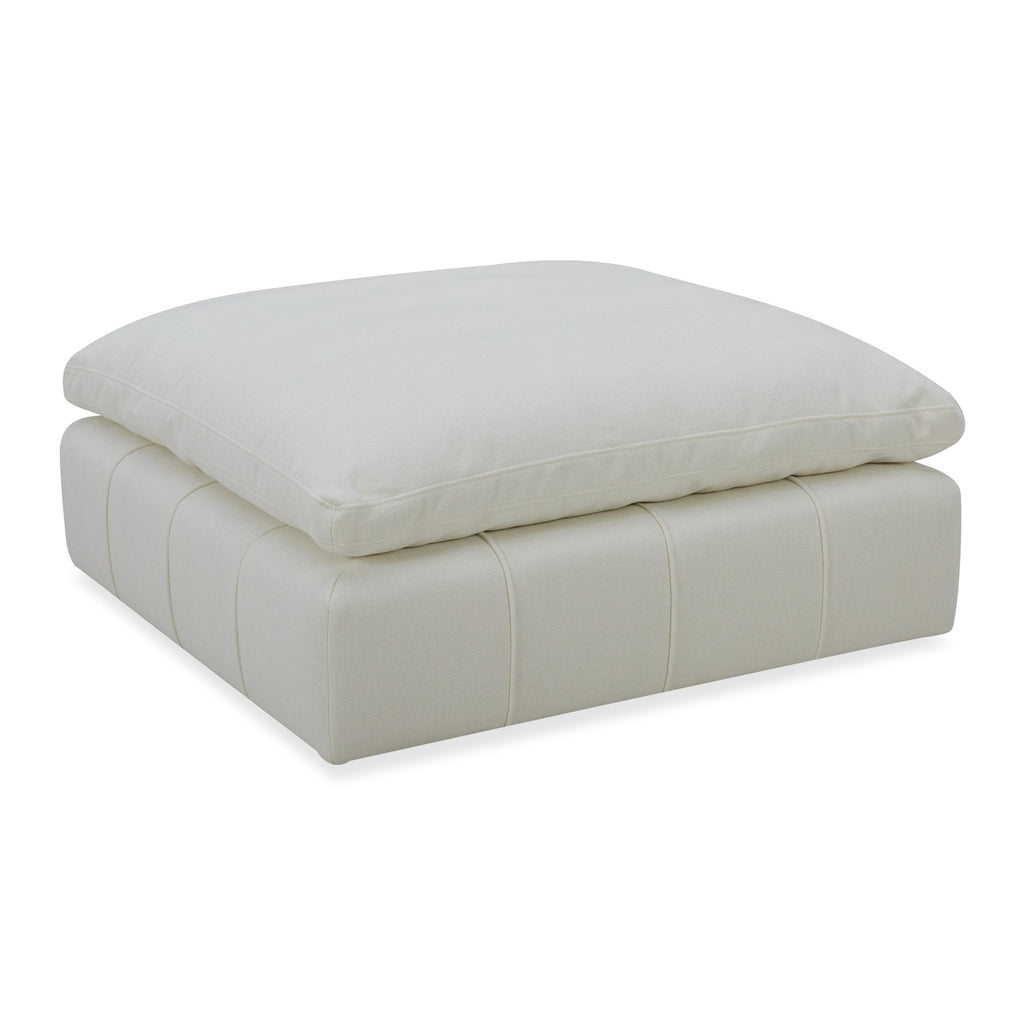 Vicki - Modern Off-White Fabric Ottoman