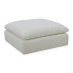 Vicki - Modern Off-White Fabric Ottoman