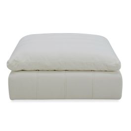 Vicki - Modern Off-White Fabric Ottoman