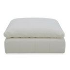 Vicki - Modern Off-White Fabric Ottoman