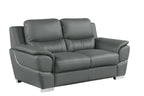 4572 Modern Genuine Leather 2-Piece Sofa Set - Dark Grey - SKU 4572 GRAY 2PC (S/L) - GROUP - view 6