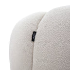 Yolonda - Modern Curved Beige Fabric Sofa