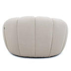 Yolonda - Modern Curved Beige Fabric Chair